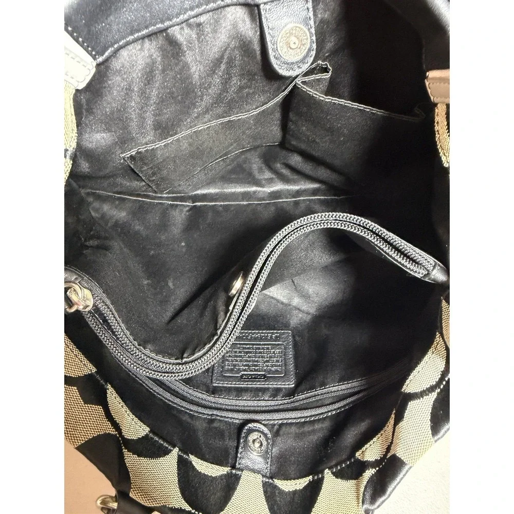 Coach Ashley signature Carryall  Black and Gray